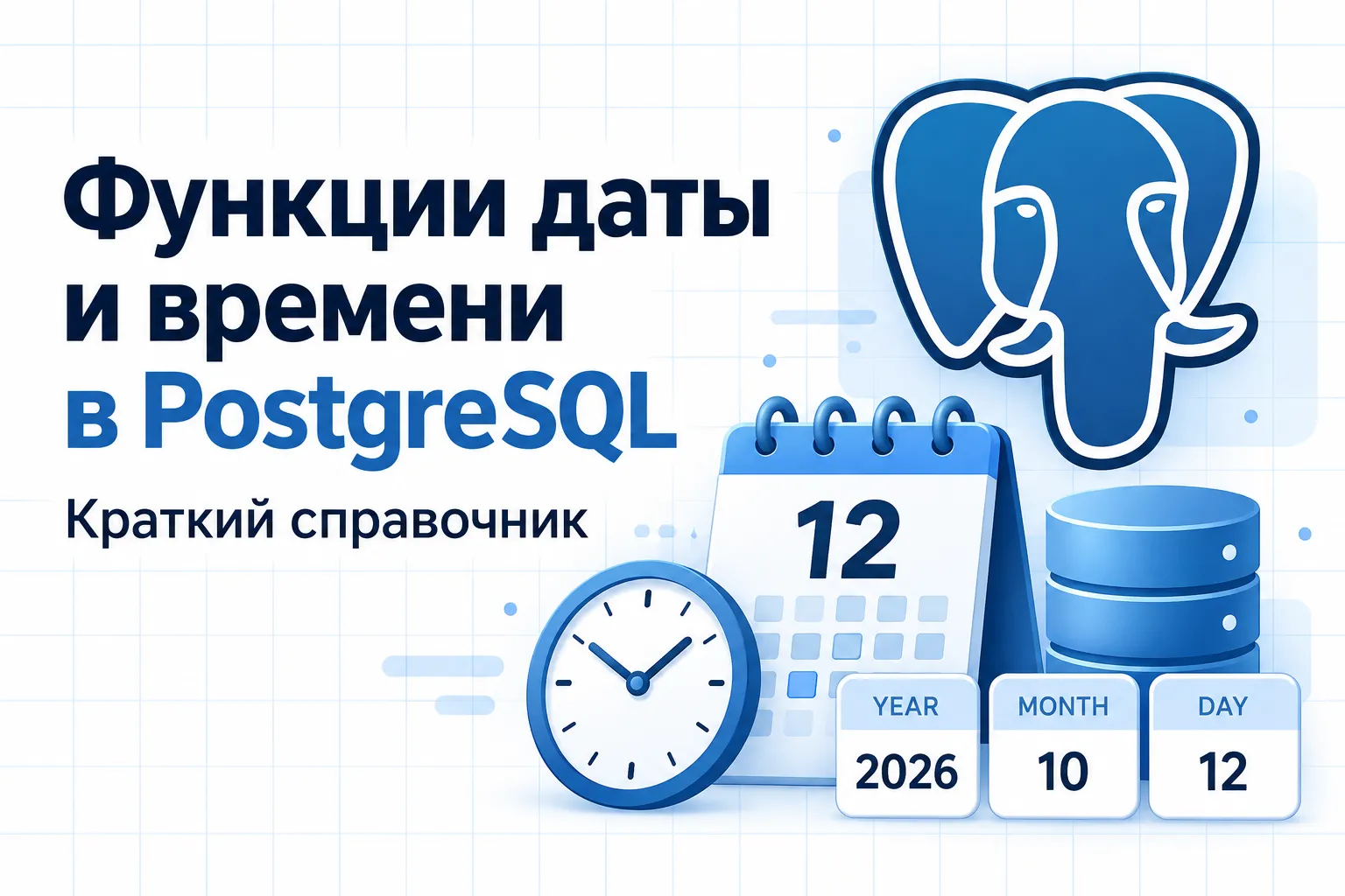 Функции даты и времени в PostgreSQL